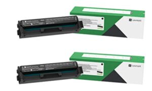 lexmark 20n1hk0 black high yield return program toner cartridge 2-pack for cs331, cx331