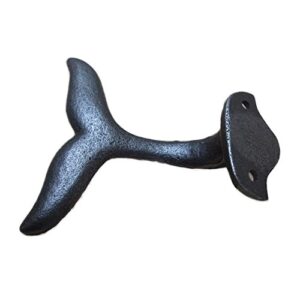 CfoPiryx Wall Hooks Heavy Duty,Decorative Cast Iron Whale Tail Nautical Wall Coat Hook Utility Hanging Hook Clothes Store Display Hook