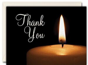 mpc brands funeral thank you cards - sympathy bereavement thank you cards with envelopes - message inside (50, religious)