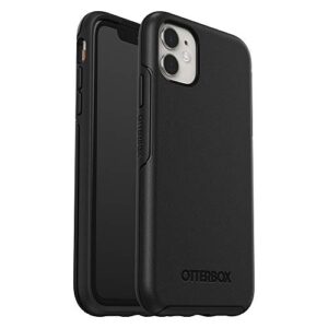 otterbox iphone 11 symmetry series case - black, ultra-sleek, wireless charging compatible, raised edges protect camera & screen