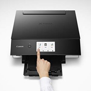 Canon TS8320 All in One Wireless Color Printer for Home | Copier | Scanner | Inkjet Printer | with Mobile Printing, Black, Amazon Dash Replenishment Ready