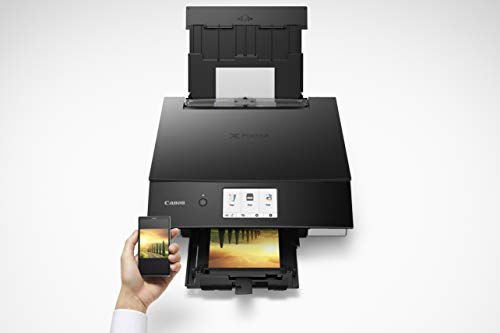 Canon TS8320 All in One Wireless Color Printer for Home | Copier | Scanner | Inkjet Printer | with Mobile Printing, Black, Amazon Dash Replenishment Ready