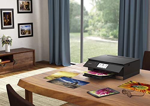 Canon TS8320 All in One Wireless Color Printer for Home | Copier | Scanner | Inkjet Printer | with Mobile Printing, Black, Amazon Dash Replenishment Ready