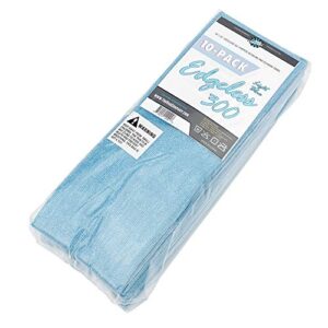 The Rag Company - Edgeless 300 - Microfiber Detailing Towels, Perfect for Removing Polishes, Sealants, and Glaze; Great for Interior Cleaning and Dirty Jobs; 300GSM, 16in x 16in, Light Blue (10-Pack)