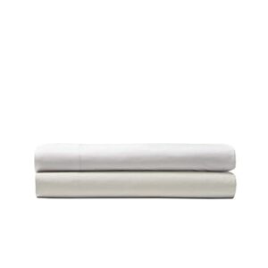 Tommy Bahama - Queen Sheets, Cotton Percale Bedding Set, Crisp & Cool, Stylish Home Decor (Cool Zone White, Queen)