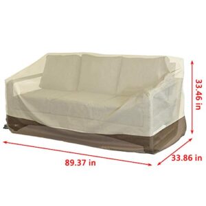 Sundale Outdoor Furniture Cover for Loveseat, Waterproof Bench Cover, Outdoor Dustproof Sofa Cover, 89" x 34" x 33"