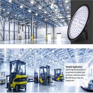 Atralife UFO LED High Bay Light 100W Industrial Light Ceiling Light 13000 Lumen 6000-6500K IP65 Warehouse LED Lights- Commercial Bay Lighting for Warehouse Garage Factory Workshop Gym (100W)