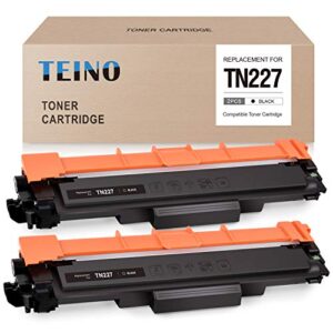 teino compatible toner cartridge replacement for brother tn227 tn227bk tn223 for brother mfc-l3770cdw mfc-l3750cdw mfc-l3710cw hl-l3290cdw hl-l3210cw (black, 2 pack)
