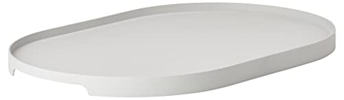 ZONE DENMARK, Singles Oval Tray, Metal, Modern Design, Large, Warm-Grey, 1 Count