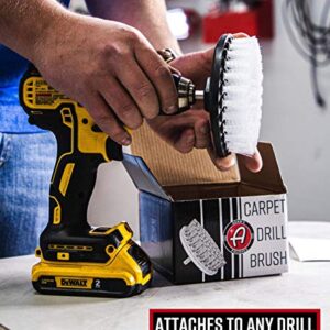 Adam's Carpet Drill Brush Combo - A Cleaning Tool Attachment for Scrubbing/Cleaning Carpet, Upholstery, Leather Seats & Chairs, Floor Mats, Trunk, Furniture, Interior Boat, RV & Car Accessories