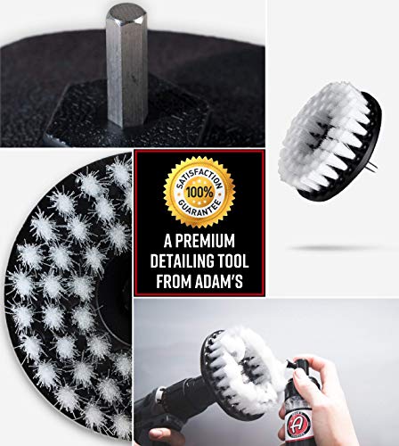 Adam's Carpet Drill Brush Combo - A Cleaning Tool Attachment for Scrubbing/Cleaning Carpet, Upholstery, Leather Seats & Chairs, Floor Mats, Trunk, Furniture, Interior Boat, RV & Car Accessories