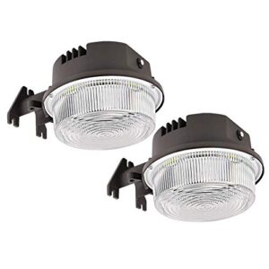 szgmjia 2-pack led barn light 50w, 6500lm dusk to dawn yard lighting with photocell, 5000k daylight 500w mh/hps replacement, 5-year warranty, ip65 waterproof for outdoor security/area light