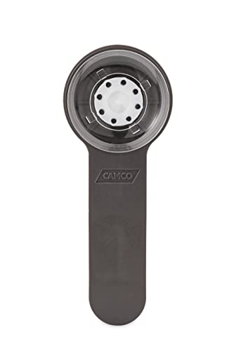 Camco RV Towel Hook | Add Hooks Inside/Outside Your RV | Strong Mechanical Suction Cup Hook (44028) , Black