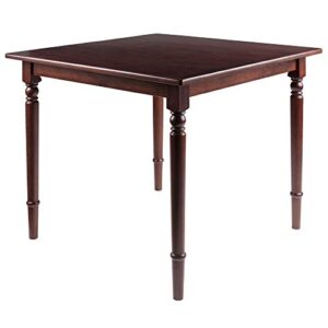 winsome 94736 mornay dining table, walnut, 35" square