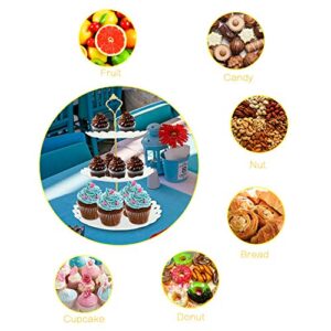 2 Set of 3-Tier Cupcake Stand Fruit Plate Cakes Desserts Fruits Snack Candy Buffet Display Tower (White)