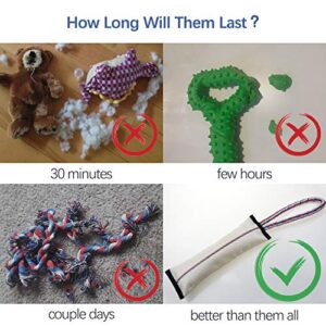 Tough Dog Toys for Aggressive Chewers,Dog Chew Toys,Dog Tug Toy,Firehose Dog Toys,Interactive Dog Toys for Large Dogs,Dog Squeaky Toys with Strong Cotton Rope Handle,Pet Toys for Small Dog Toys Pack 2