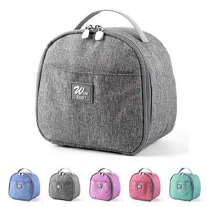 KEAIDUO Small Lunch Bag for Women Men Mini Insulated Lunch Box Portable Cooler Bag Reusable Snack Bag Adult Lunch Pail Petty Food Containers Grey