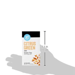 Amazon Brand - Happy Belly Citrus Green Tea Bags, 20 Count