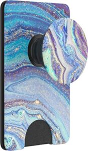 popsockets phone wallet with expanding phone grip, phone card holder - lilac agate