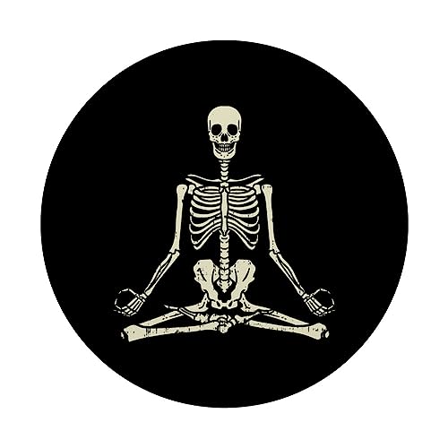 Meditating Skeleton Lotus Yoga Zen Balance Halloween Costume PopSockets Swappable PopGrip