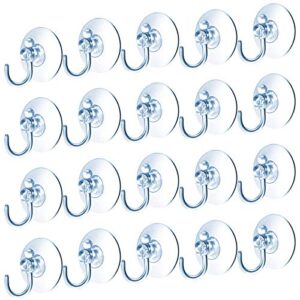 suction cup hooks clear plastic sucker pads for window glass shower bathroom kitchen wall with 4 styles 60 mm 50 mm 40 mm 30 mm support festivals parties events theme carnival decorations (40 mm)