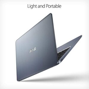 ASUS Laptop E14 Thin & Light Laptop, 14” FHD Display, Intel Pentium N5000 Quad-Core Processor up to 2.7 GHz, 4GB RAM, 128GB Storage, Fingerprint Reader, Windows 10 S, E406MA-DH21, Star Gray