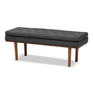 baxton studio benches, one size, dark grey/walnut