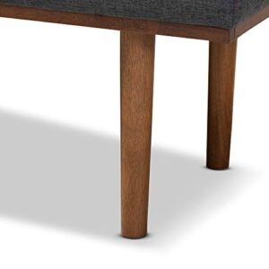 Baxton Studio Benches, One Size, Dark Grey/Walnut