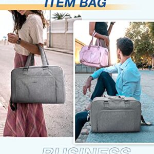 BAGSMART Duffle Bag Large Weekender Overnight Bag with Shoe Bag, can Hold 15.6 inch Laptop, Carry-on Bag for Travel, Gym, Work, 27L (Light Grey)