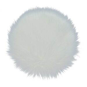 pomeat 12 inches soft faux sheepskin round shaggy shag area rugs white fluffy living room carpet mini small size fit for photographing background of jewellery