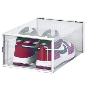 ondisplay clik stackable interlocking shoe box system (standard clear/white, single box)
