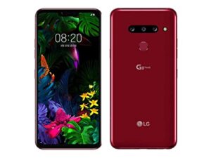 lg g8 thinq (128gb, 6gb ram) 6.1" qhd+ oled fullvision display, crystal sound oled speaker, hand id, air motion, 4g lte (only for t-mobile & its mvno's) (renewed) (carmine red)