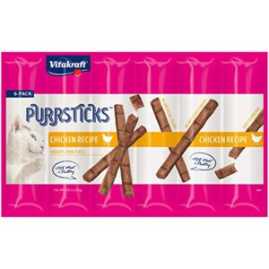 vitakraft purrsticks meaty cat sticks - chicken - segmented and breakable meatstick - deliciously tender