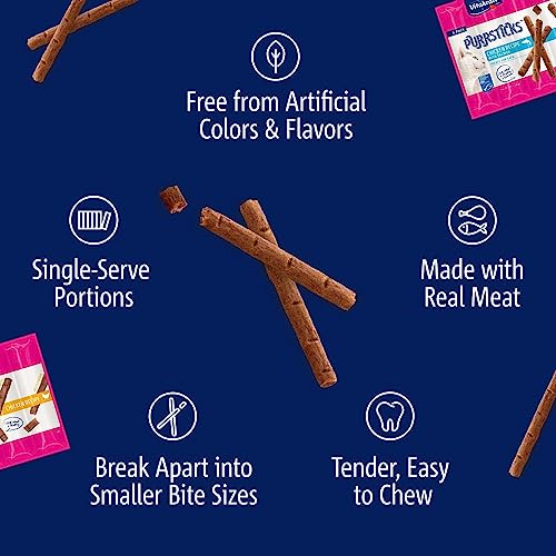 Vitakraft PurrSticks Meaty Cat Sticks - Chicken - Segmented and Breakable Meatstick - Deliciously Tender