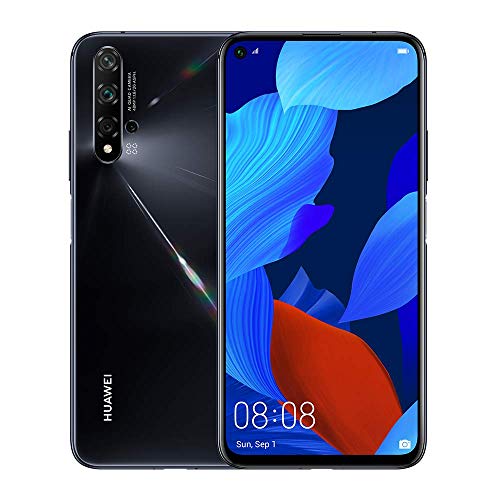 Huawei Nova 5T (128GB, 6GB) 6.26" LCD, Kirin 980, 48MP Quad Camera, 22.5W Fast Charge, Dual SIM GSM Unlocked Global 4G LTE International Model YAL-L21 (Black)