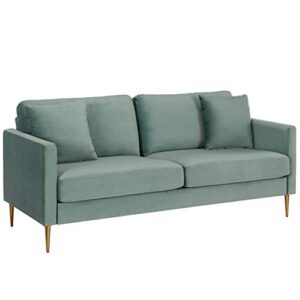 CosmoLiving by Cosmopolitan Highland Sofa Couch with Pillows, Seafoam Green