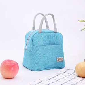 Small Lunch Bags for Women and Men Kids Insulated Cooler Lunch Tote Bag Reusable Lunch Box Kids for Back to School, Work, Office(Sky Blue)