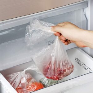 BESTEASY Plastic Produce Bag, 12" X 16" Clear Plastic Produce Bags on a Roll, Durable Plastic Bags for Bread Fruits Vegetable 350 Bags/Roll (1 Roll)