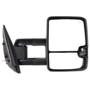 FEIPARTS Tow Mirrors Towing Mirrors Fit for 2008-2013 for Chevy Silverado for GMC Sierra All Models Towing Mirrors with Left Right Side Power Heated LED Turn Signal Running Light Black Housing