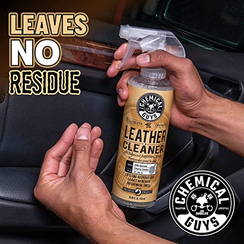 Chemical Guys SPI_109_16TI Leather Cleaner and Conditioner Complete Leather Care Kit (16 fl oz) +  SPI22016 Total Interior Cleaner & Protectant, (16 fl oz) 3 Items