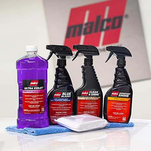 Malco All-in-One Auto Detailing Kit – Best Interior & Exterior Car Cleaning & Conditioning Kit/Includes 6 Professional Grade Car Detailing Products (800415)