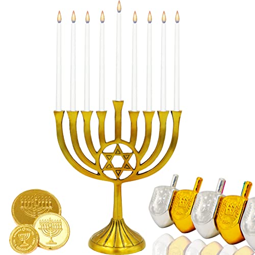 Hanukkah Candles Deluxe Tapered Menorah Candles for All 8 Nights of Chanukah (White)