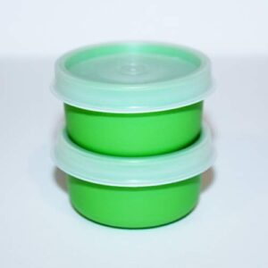 tupperware set of 2 smidgets 1 ounce mini containers green