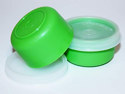 Tupperware Set of 2 Smidgets 1 Ounce Mini Containers Green