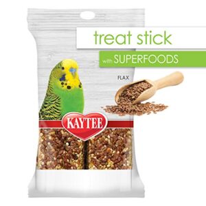 kaytee pet bird superfood treat stick, flax, 5.5 oz