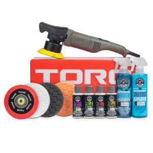 chemical guys buf501x torq 10fx random orbital polisher kit with pads, pad cleaner & conditioner, polishes & compounds (11 items)