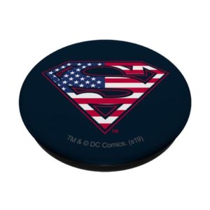 Superman USA American Flag Shield Logo PopSockets Standard PopGrip