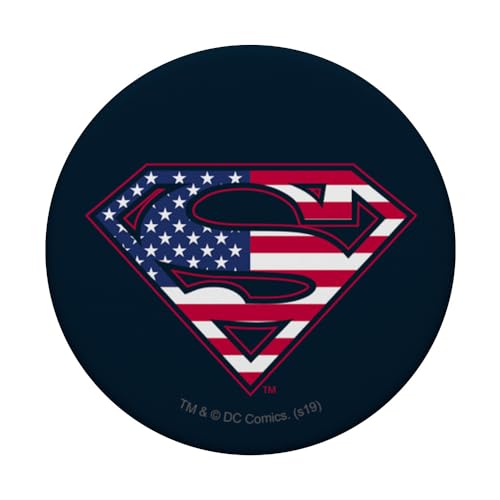 Superman USA American Flag Shield Logo PopSockets Standard PopGrip