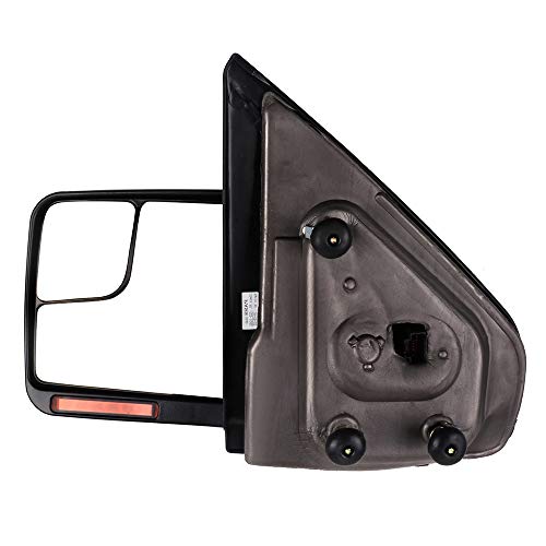 FEIPARTS Tow Mirror Towing Mirror Fits for 2004-2014 for Ford for F-150 Series Truck Pickup Towing Mirror with Left Power Adjusted Heated Turn Signal Puddle Light with Black Housing