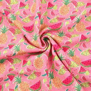 david angie pineapple pattern bullet textured liverpool fabric 4 way stretch spandex knit fabric by the yard for headwrap accessories (pineapple)